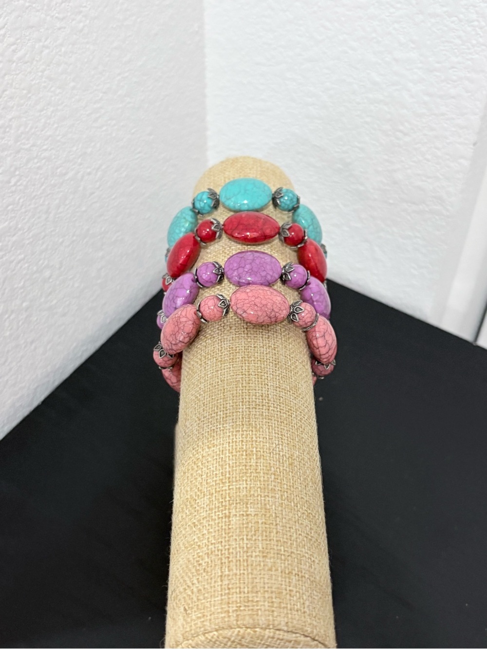 Handcrafted acrylic beaded bracelet